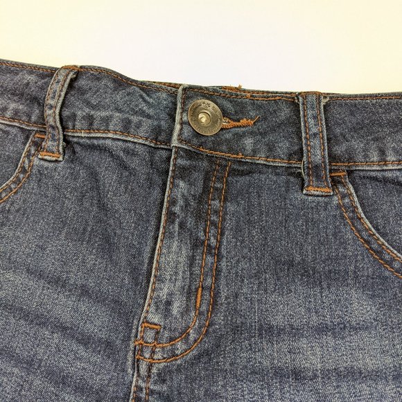 Justice faux leather laced denim shorts 12R - Picture 4 of 8